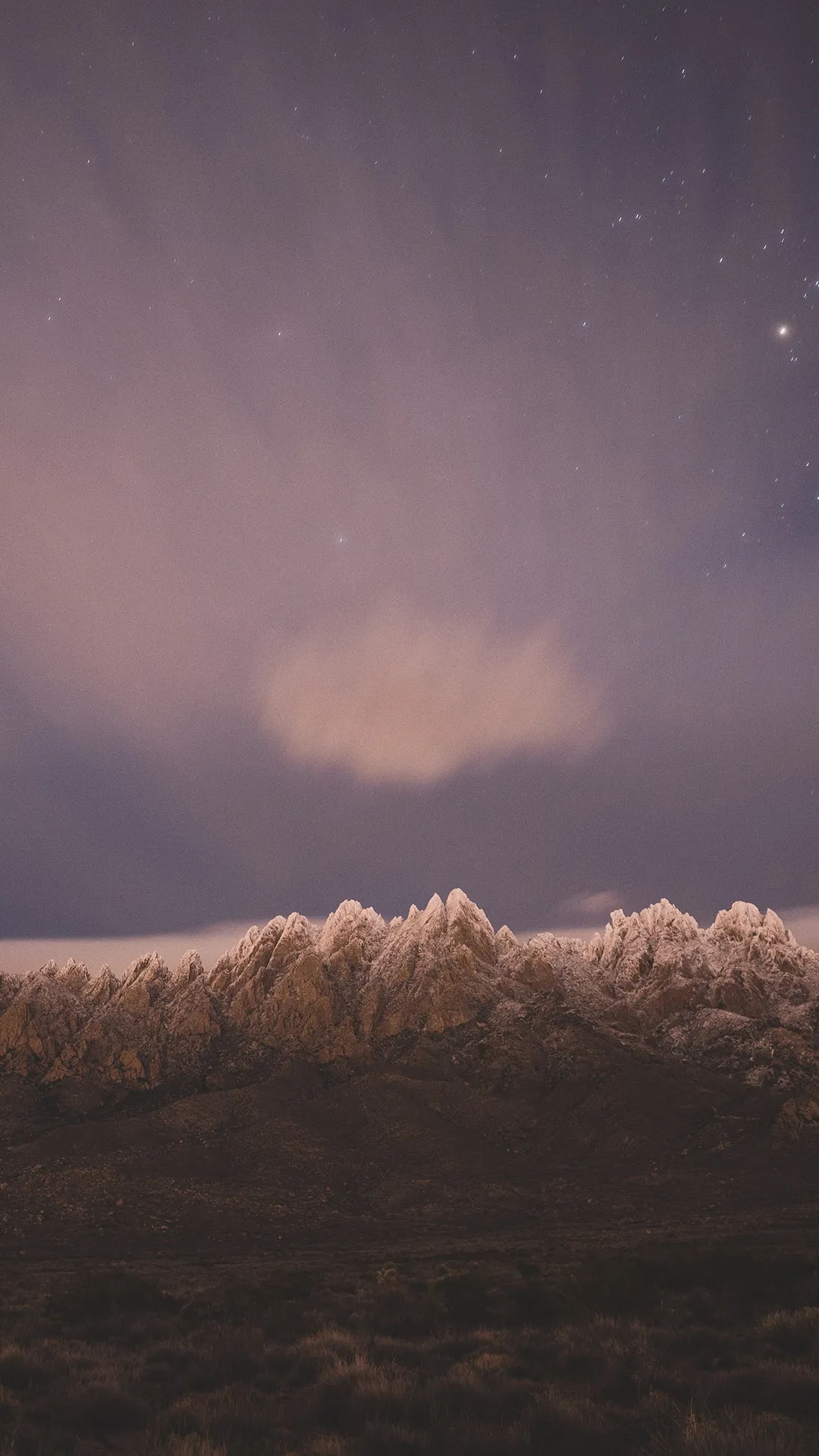 Snowy Peaks of the Organ Mountains Phone Wallpapers
