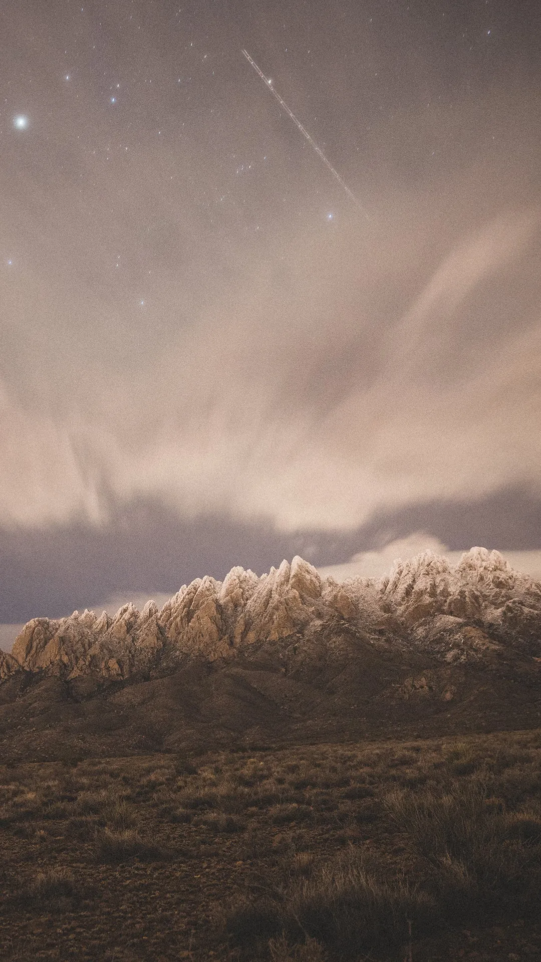 Snowy Peaks of the Organ Mountains Phone Wallpapers