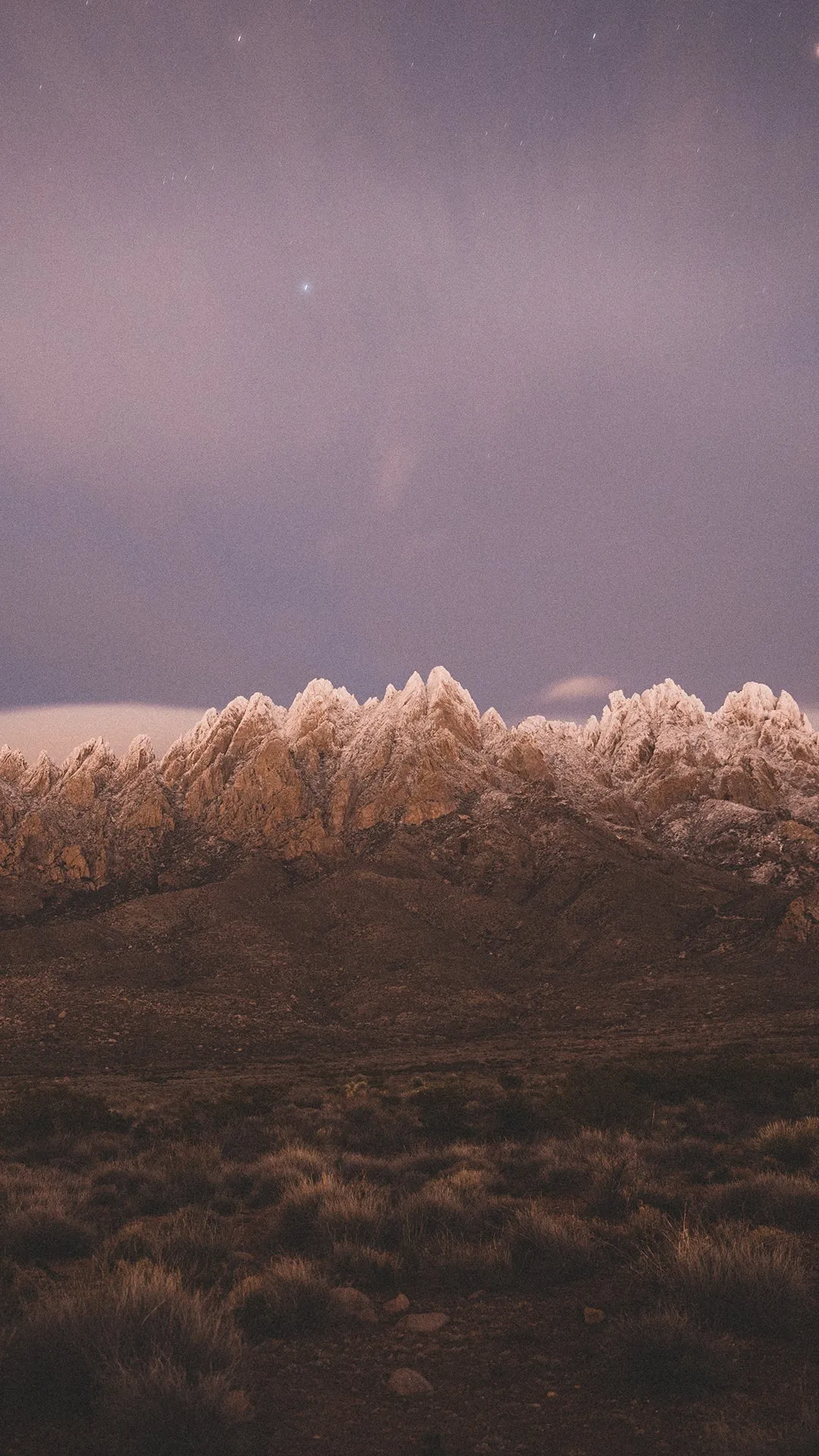 Snowy Peaks of the Organ Mountains Phone Wallpapers