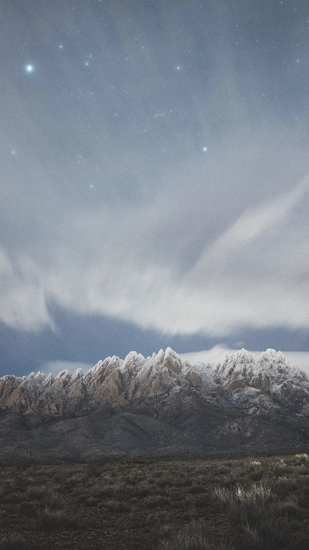 Snowy Peaks of the Organ Mountains Phone Wallpapers