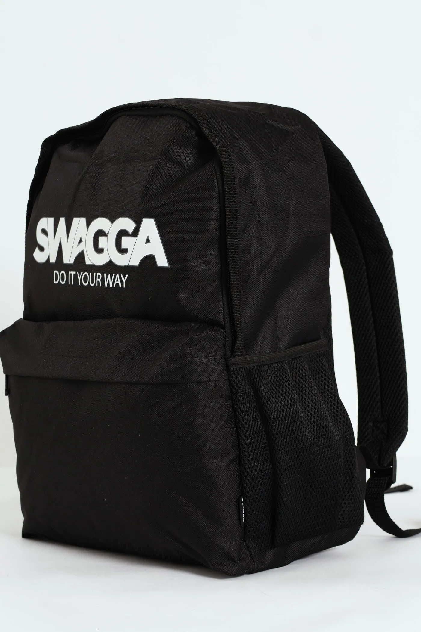 Solid Print Backpack - Black