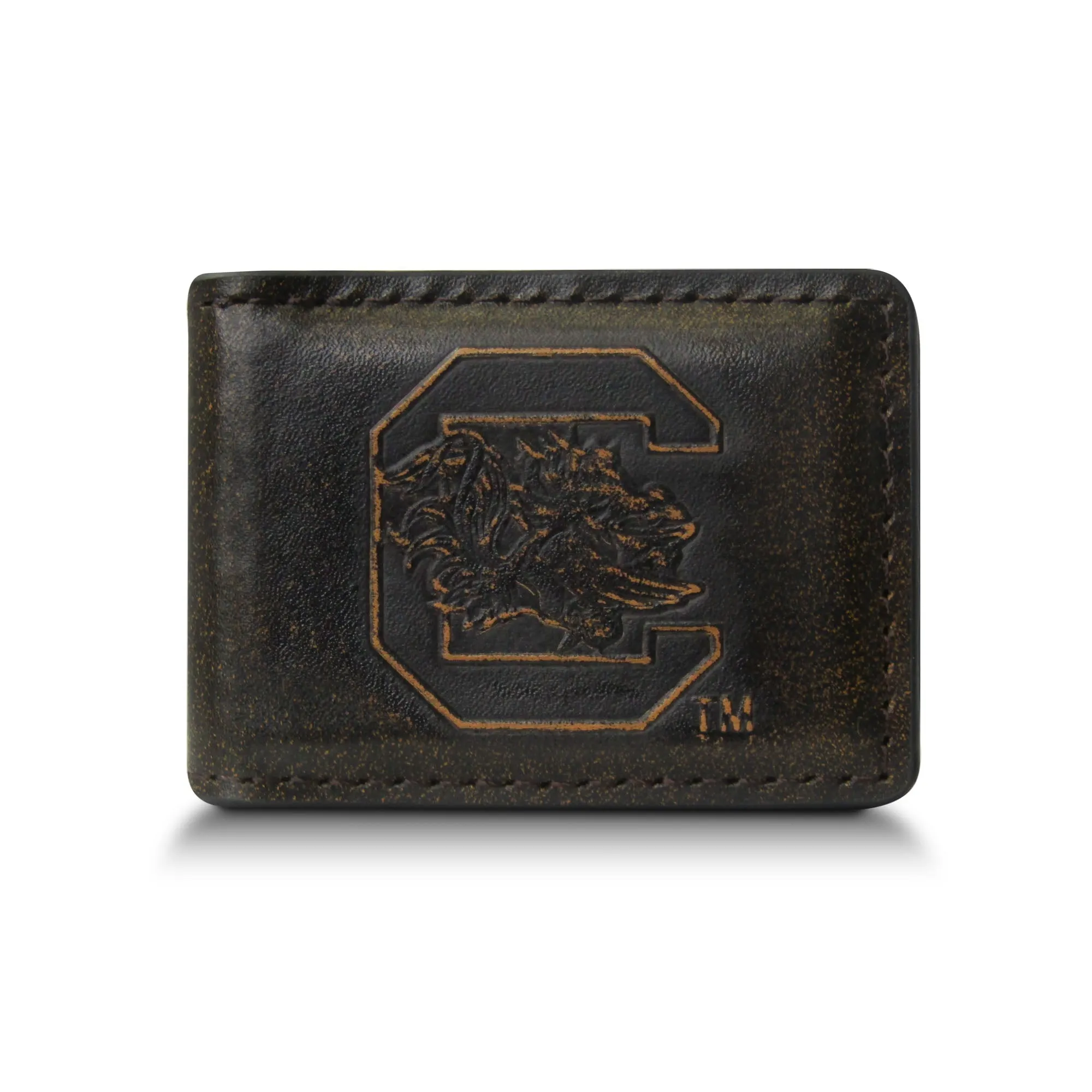 South Carolina Gamecocks Burnished Leather Money Clip
