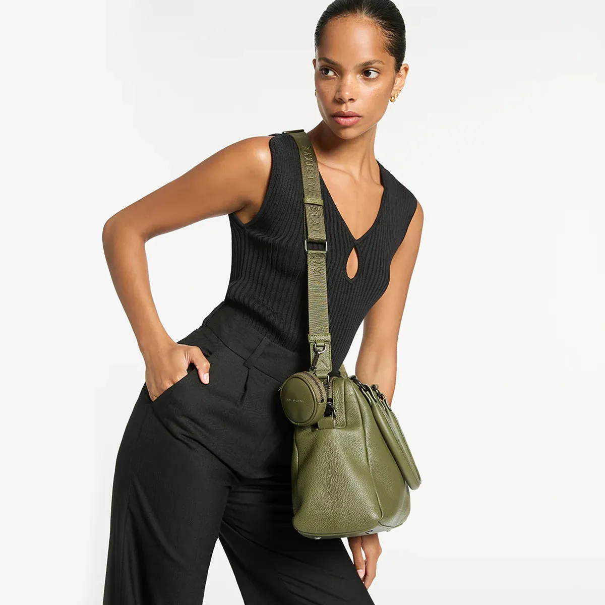 Status Anxiety Lucky Escape Khaki Webbed Strap THIN