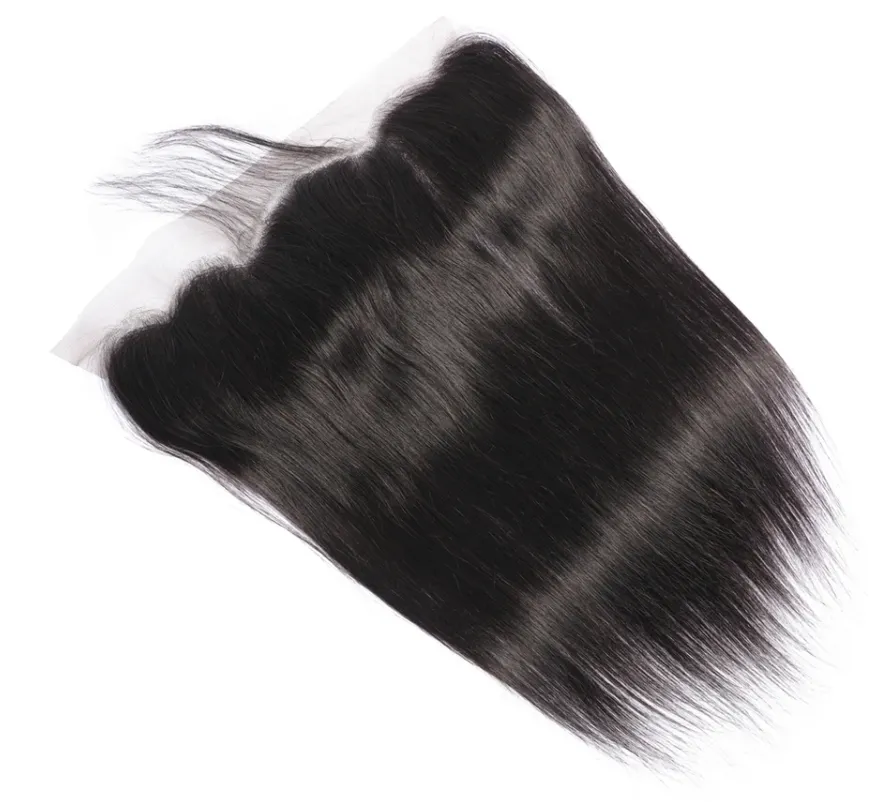 Straight Human Hair Closure 13*6 Lace Frontal Natural Color MYLOCKME