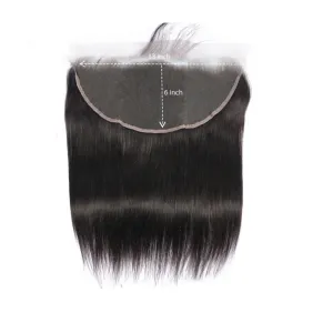Straight Human Hair Closure 13*6 Lace Frontal Natural Color MYLOCKME