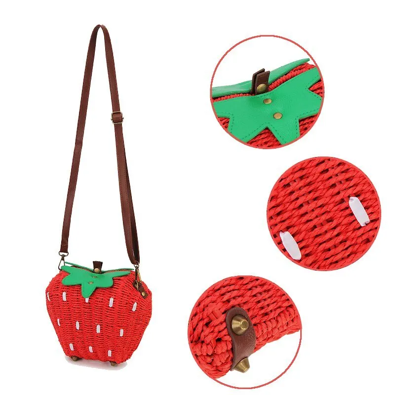 Strawberry Crossbody Bag: Summer Beach Purse