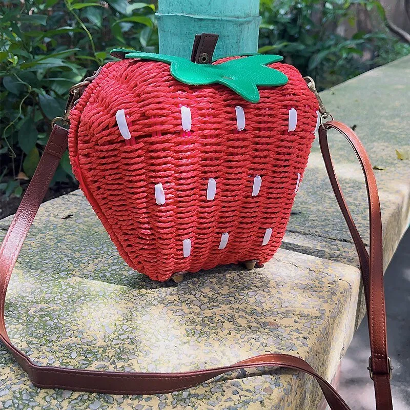 Strawberry Crossbody Bag: Summer Beach Purse