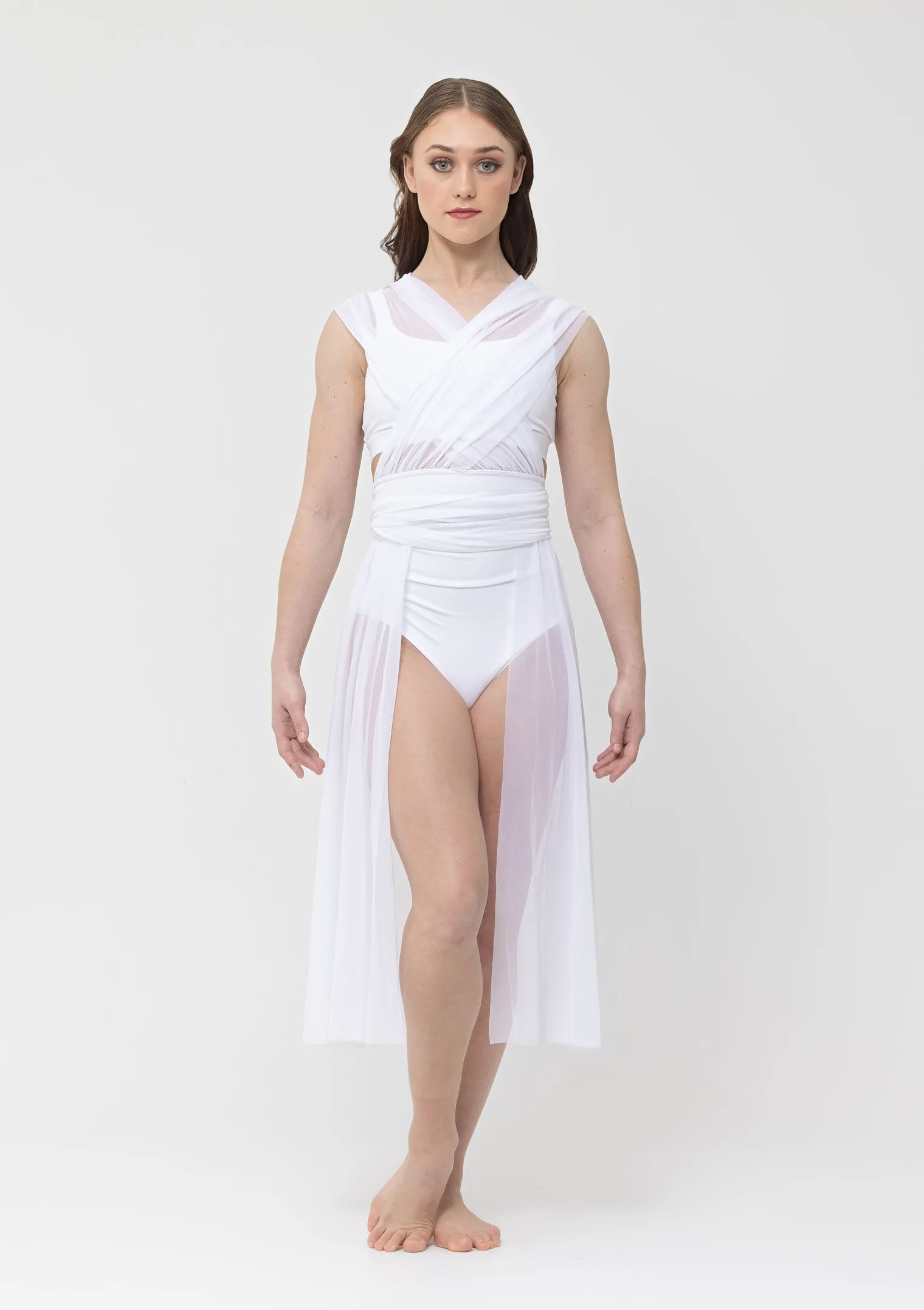 Studio 7 Convertible Mesh Overdress | White