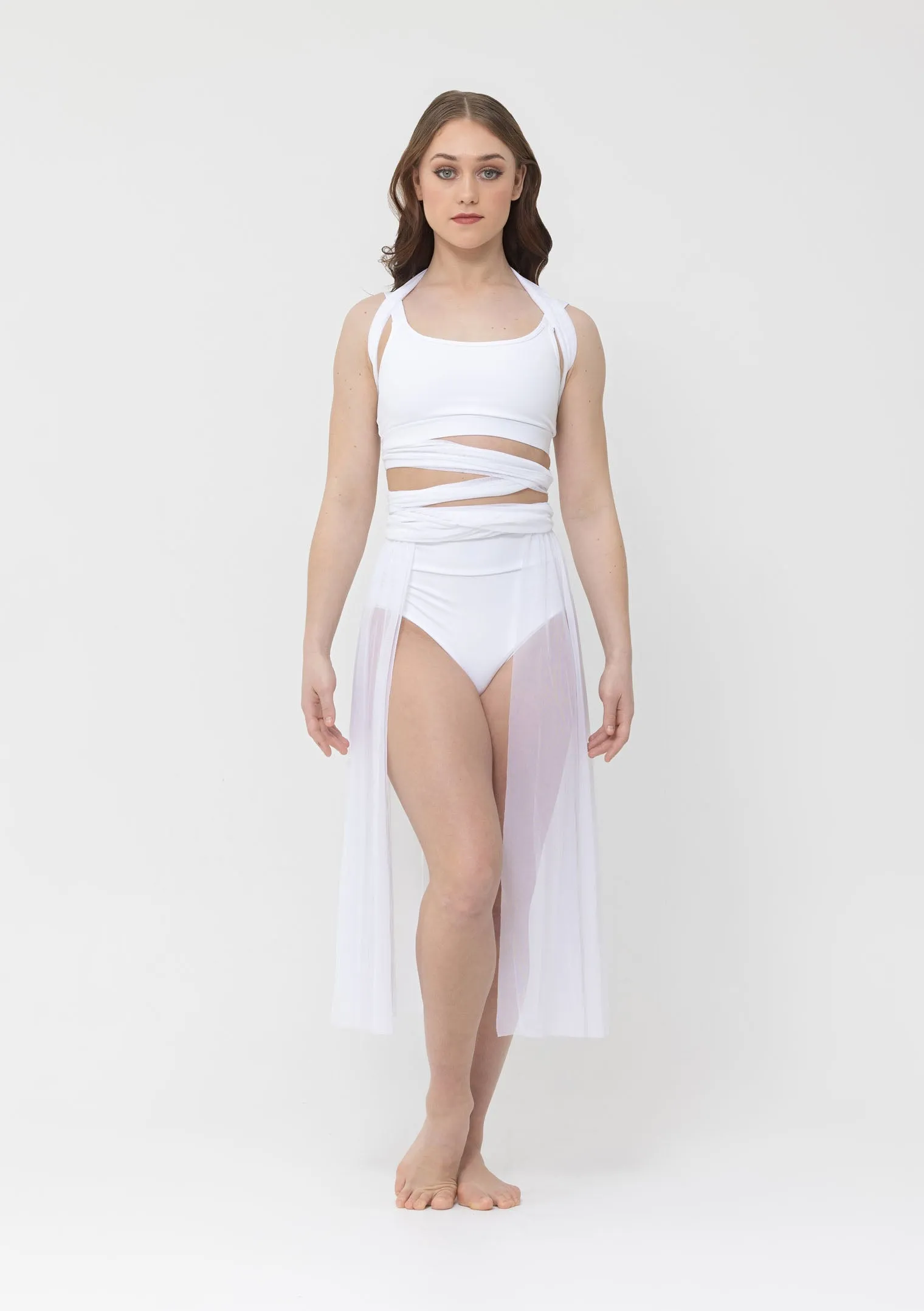 Studio 7 Convertible Mesh Overdress | White