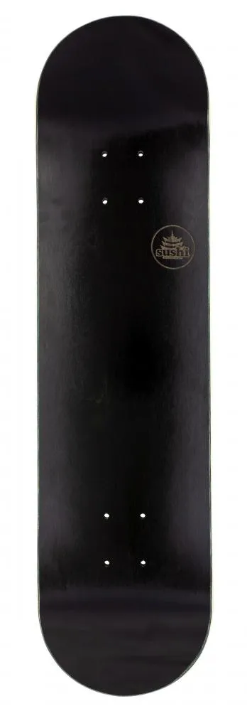 Sushi Pagoda Stamp Skateboard Deck - Black 8"