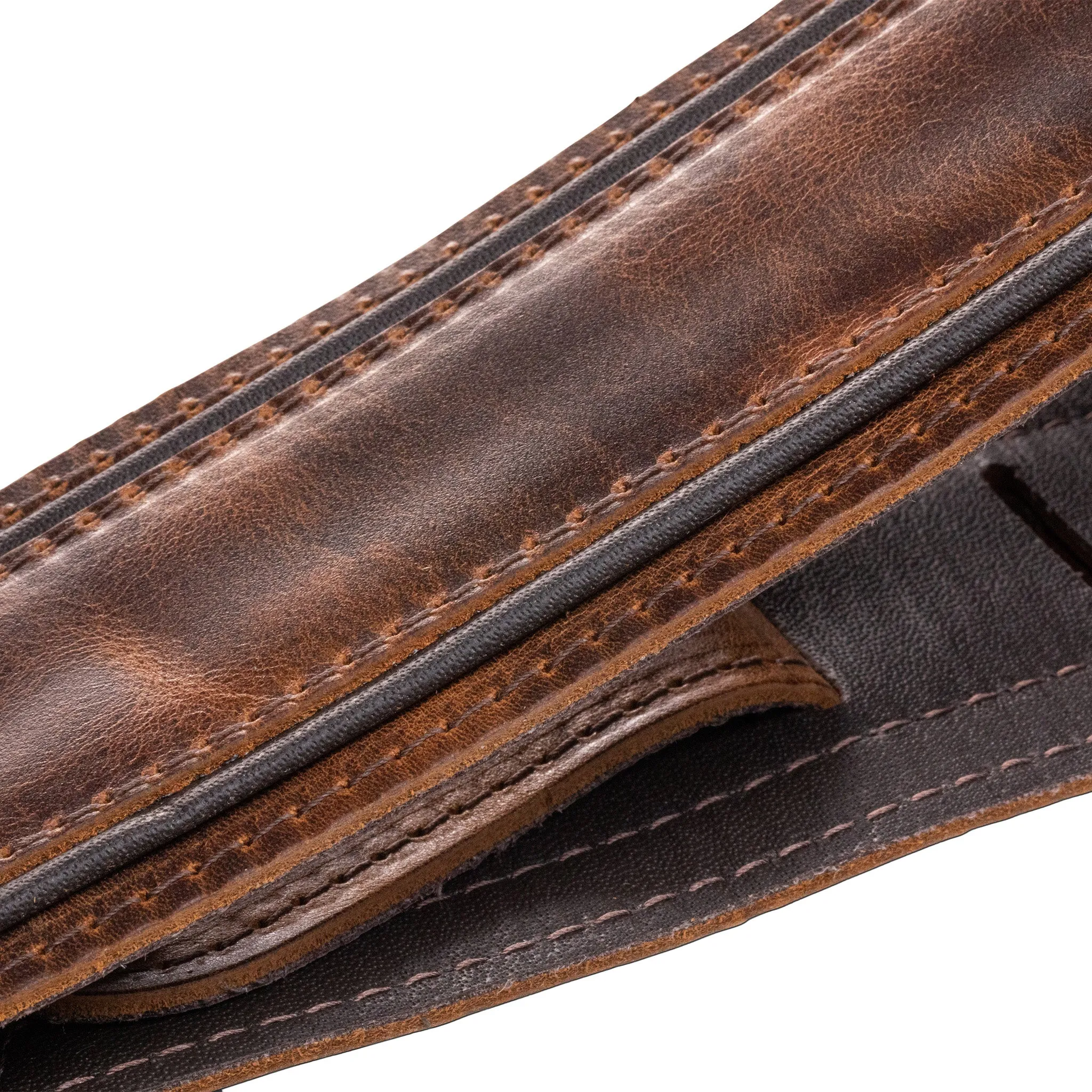 Taylor Fountain 2.5Inch Leather Guitar Strap, Weathered Brown