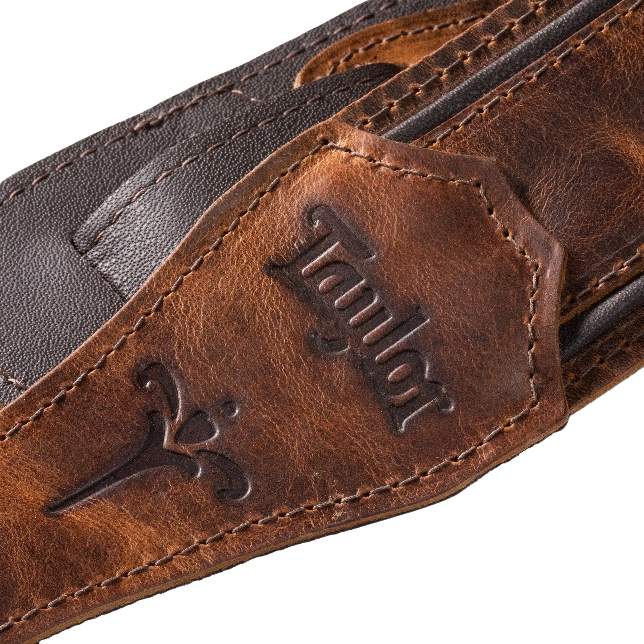Taylor Fountain 2.5Inch Leather Guitar Strap, Weathered Brown