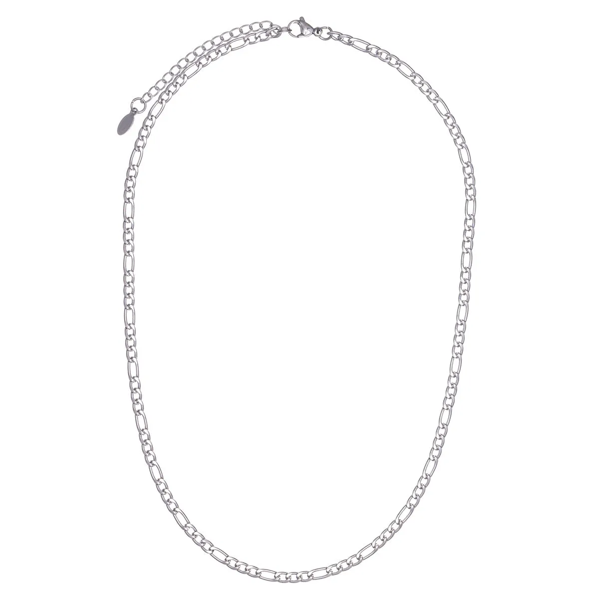 Teräksinen figaro kaulaketju 45cm  5cm (Teräs 316L)