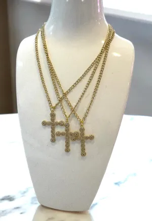 The Gold Sparkle Cross Necklace