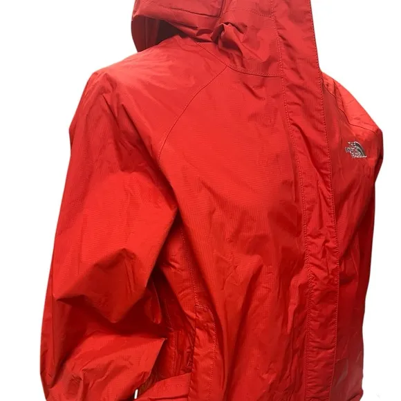 The North Face women’s red zip up with velcro zipper cover waterproof sizemedium