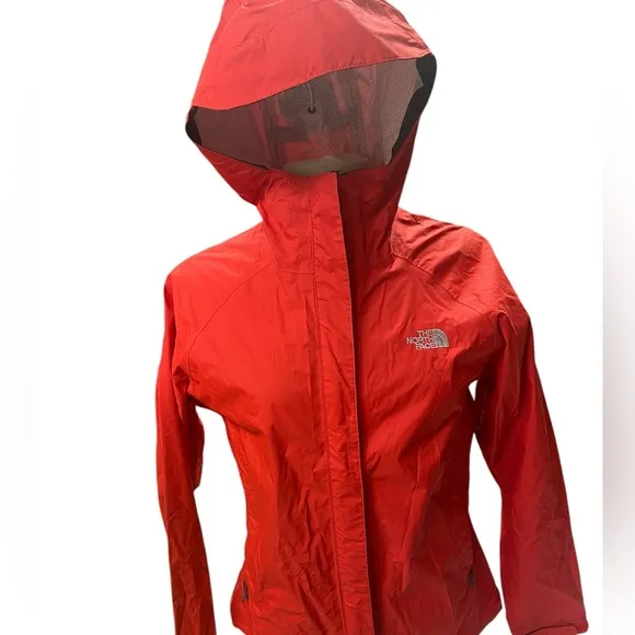 The North Face women’s red zip up with velcro zipper cover waterproof sizemedium