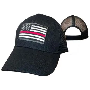 'Thin Red Line' Embroidered Hat (#hat131)
