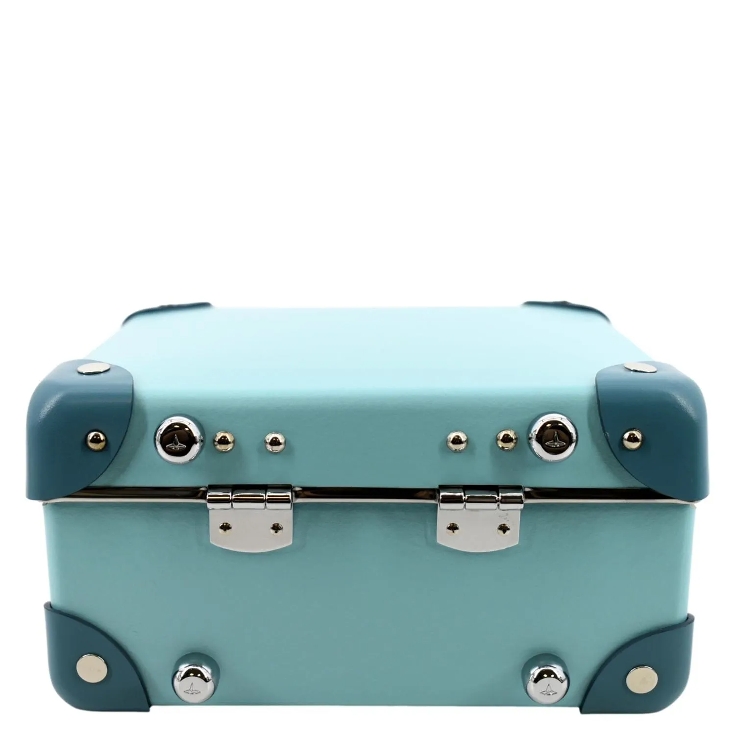 TIFFANY & CO Globe Trotter Leather Trunk Shoulder Bag Blue