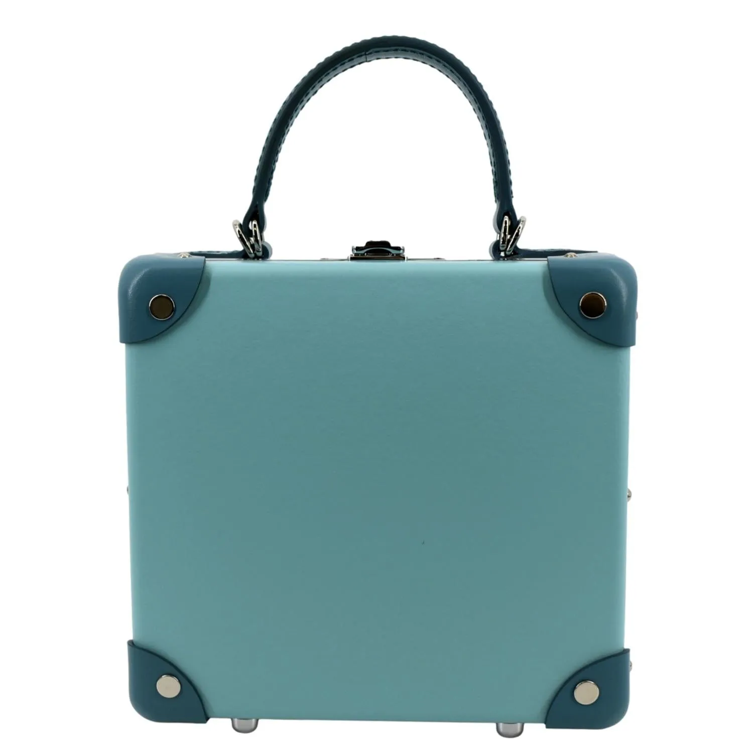 TIFFANY & CO Globe Trotter Leather Trunk Shoulder Bag Blue