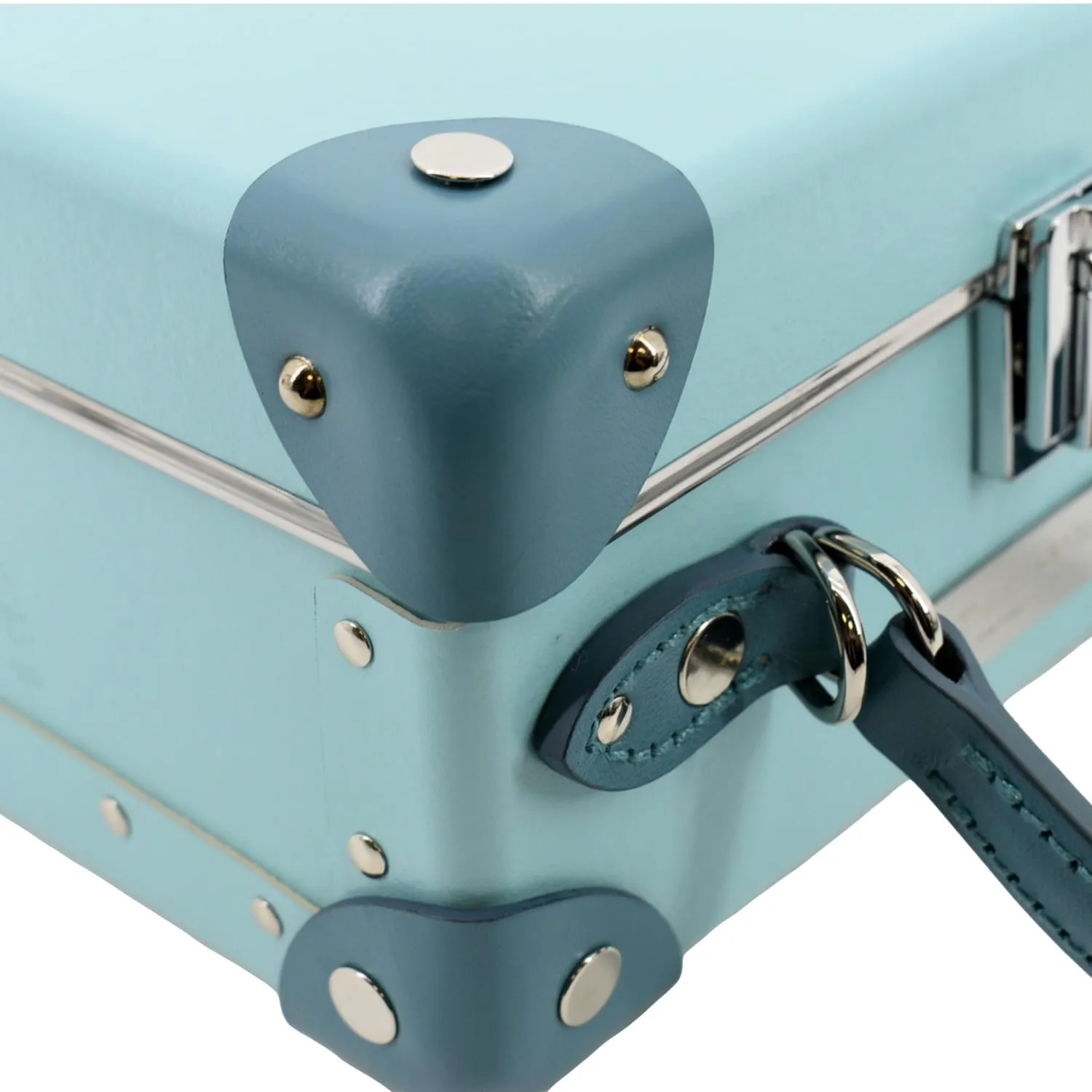 TIFFANY & CO Globe Trotter Leather Trunk Shoulder Bag Blue