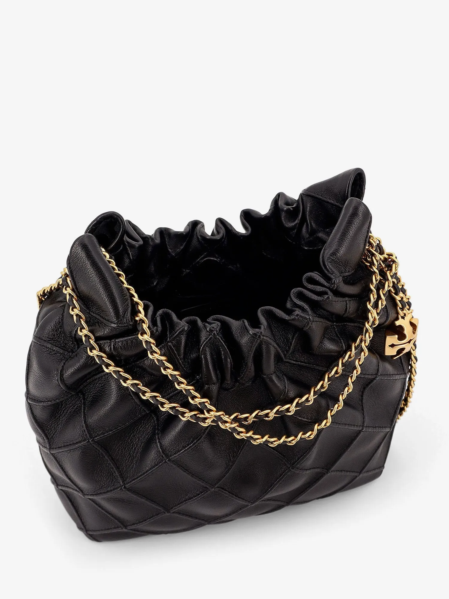 Tory Burch Fleming Mini Hobo Leather Handbag