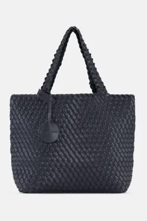 Tote Bag Flätad - Navy Metallic Blue