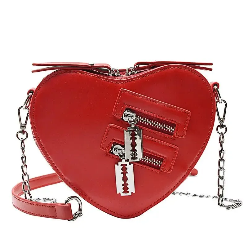 Trendy Y2K Handbag with Double Zipper and Adjustable Strap