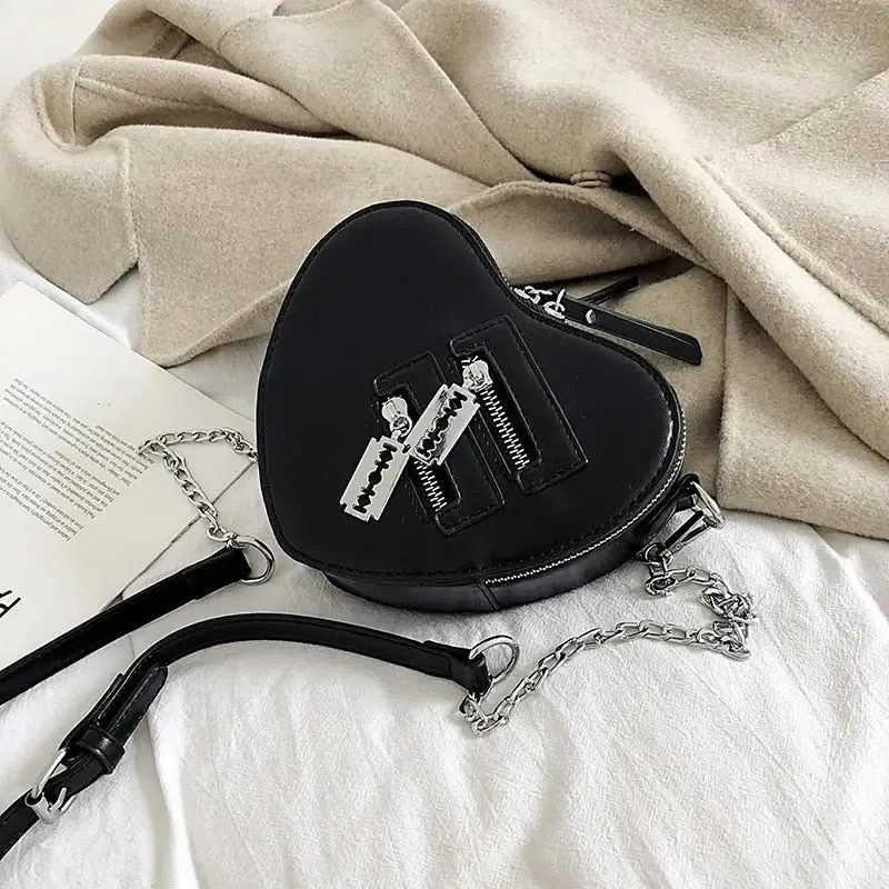 Trendy Y2K Handbag with Double Zipper and Adjustable Strap