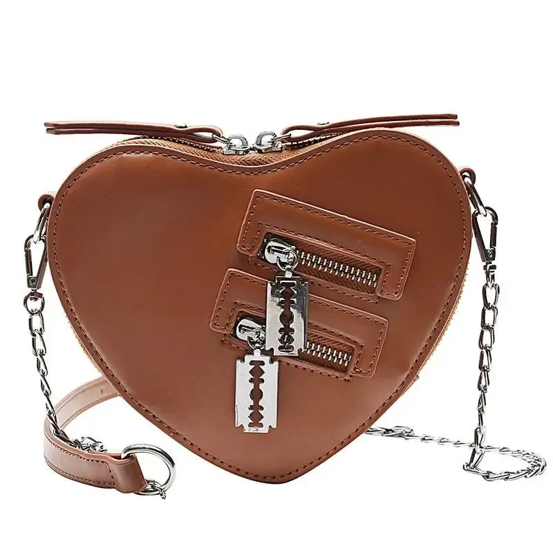 Trendy Y2K Handbag with Double Zipper and Adjustable Strap