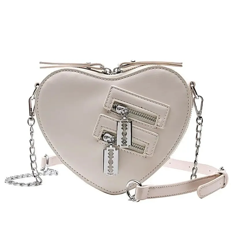 Trendy Y2K Handbag with Double Zipper and Adjustable Strap