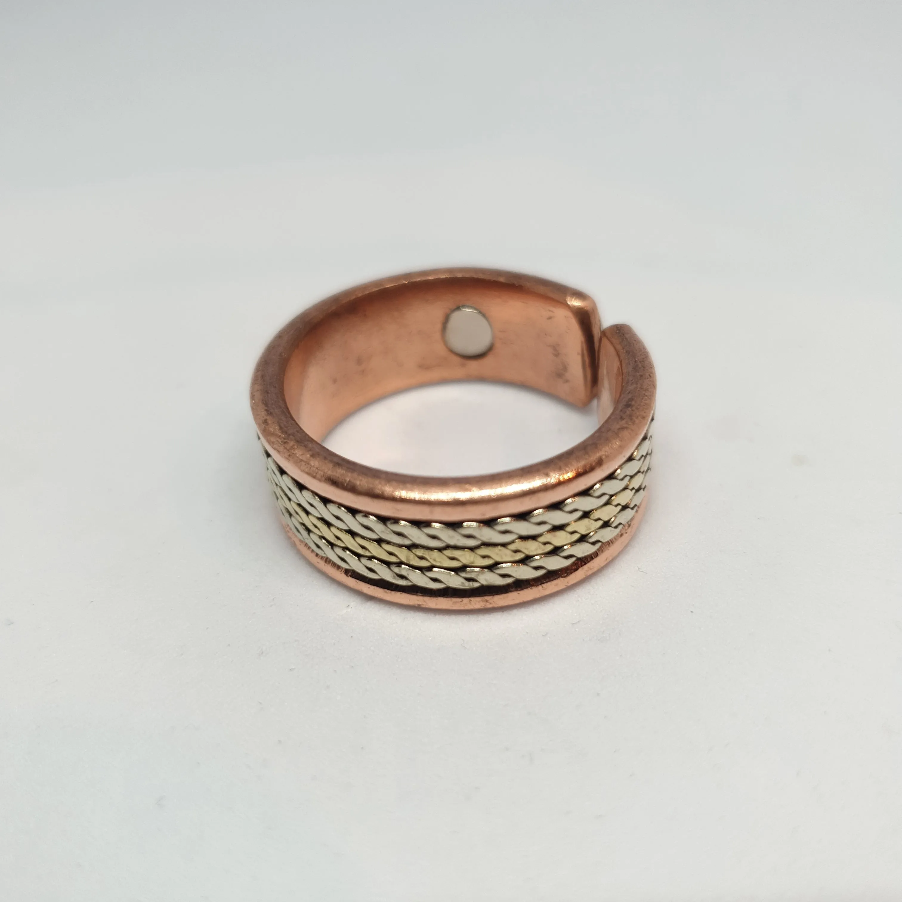 Triple Twist Copper Magnetic Ring