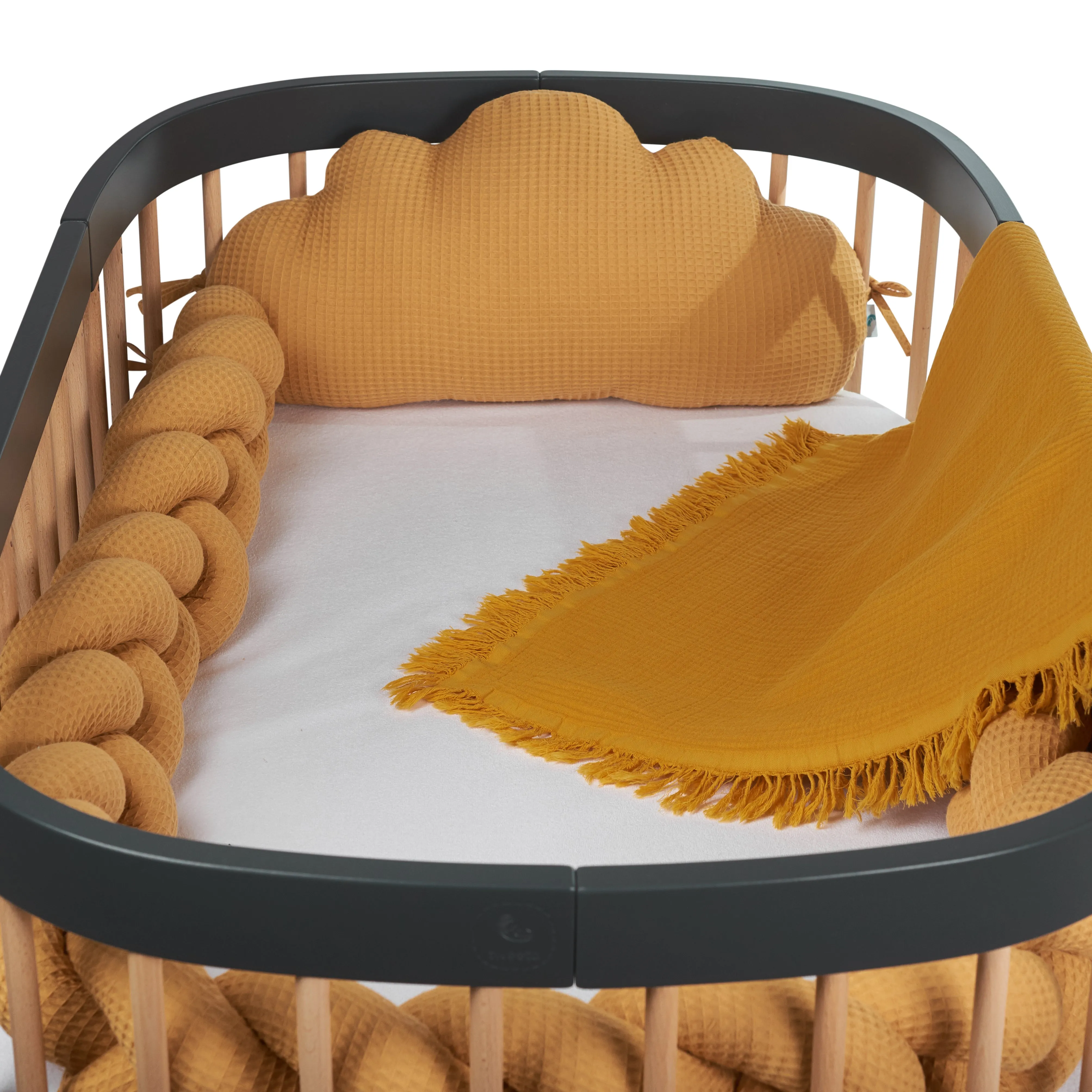 Tweeto 7 in 1 Baby Cot Gray/Natural Multifunctional