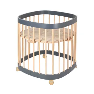 Tweeto 7 in 1 Baby Cot Gray/Natural Multifunctional