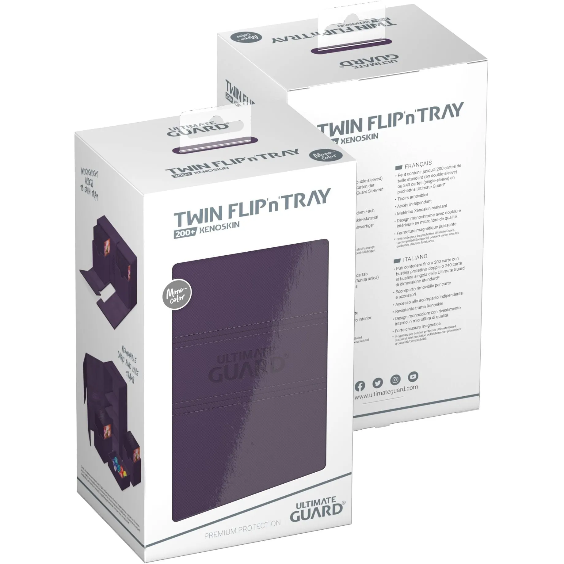 Twin Flip'n'Tray Xenoskin 200  Purple Monocolor