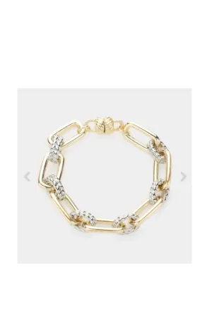 Two Tone Chain Bracelet