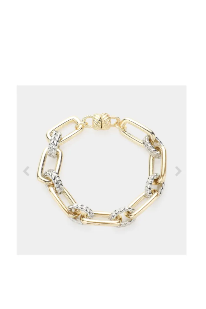 Two Tone Chain Bracelet