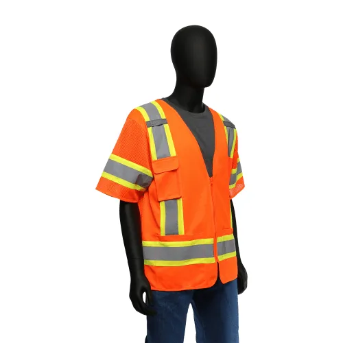 Two Tone Surveyor Safety Vest, 47307, Class 3, Zipper