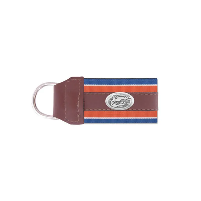 UF Concho Ribbon Leather Key Fob
