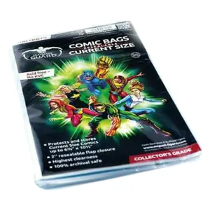 Ultimate Guard Comic Bags Resealable Current Size 100ct