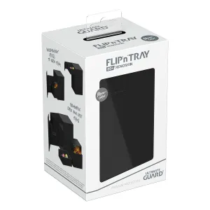 Ultimate Guard Flip n Tray Deck Case 80  Standard Size XenoSkin Monocolor Black Deck Box