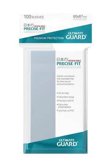 Ultimate Guard Precise-Fit Sleeves Resealable Japanese Size (100)