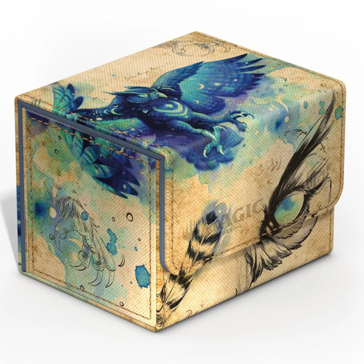 Ultimate Guard Sidewinder 100  Xenoskin Deck Box - MTG Bloomburrow - Maha, Its Feathers Night