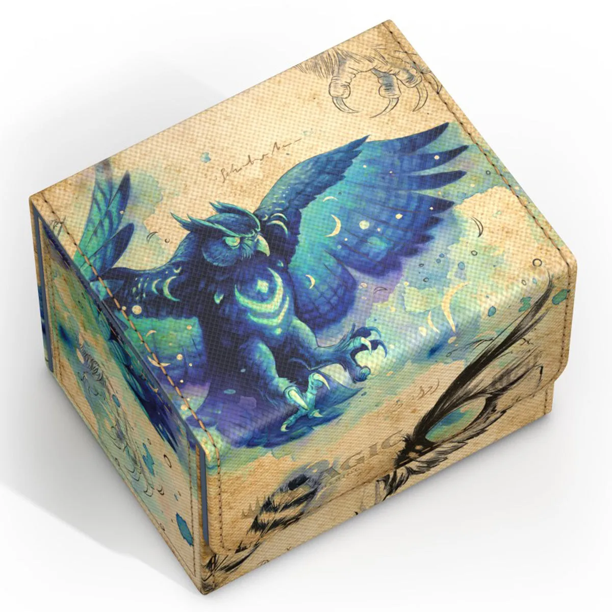 Ultimate Guard Sidewinder 100  Xenoskin Deck Box - MTG Bloomburrow - Maha, Its Feathers Night