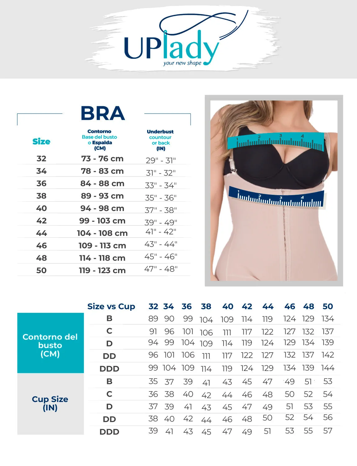 UpLady 8532 | Extra Firm High Compression Full Cup Push Up Brassier