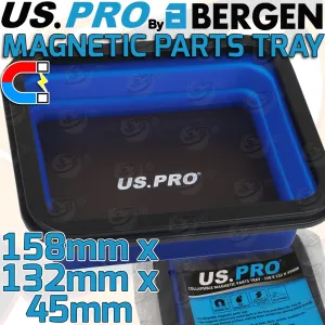 US PRO COLLAPSIBLE MAGNETIC PARTS TRAY ( 158mm x 132mm x 45mm )