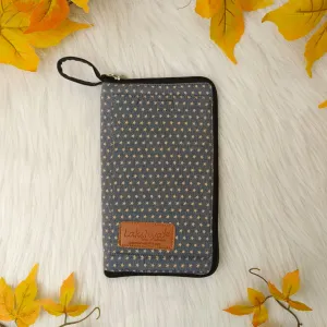 Utility Wallets Grey Colour with Small Star Design