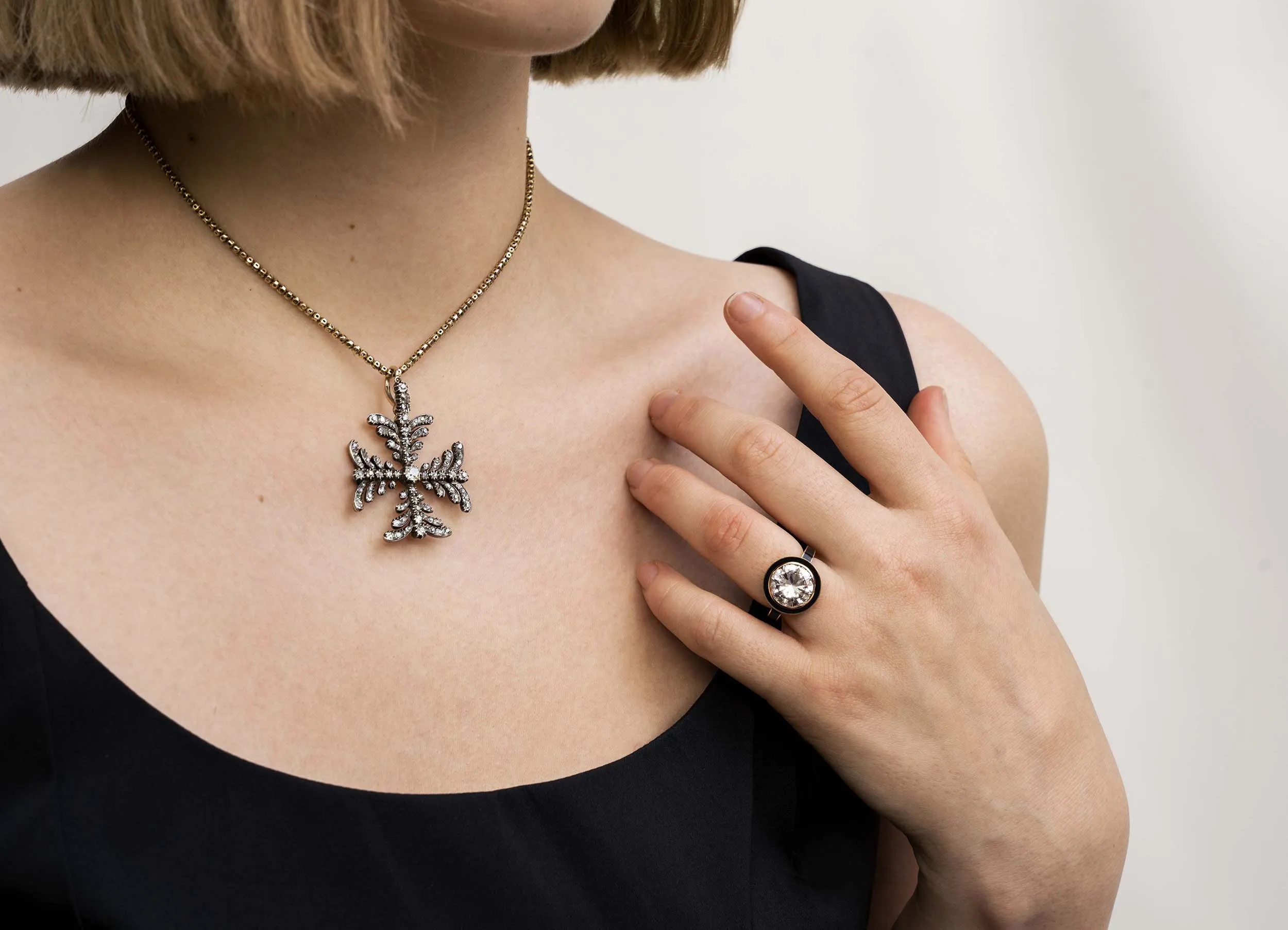 Victorian era Diamond Maltese Cross