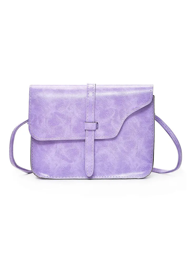 Vintage Flap Over Belt Front Messenger Shoulder Bag