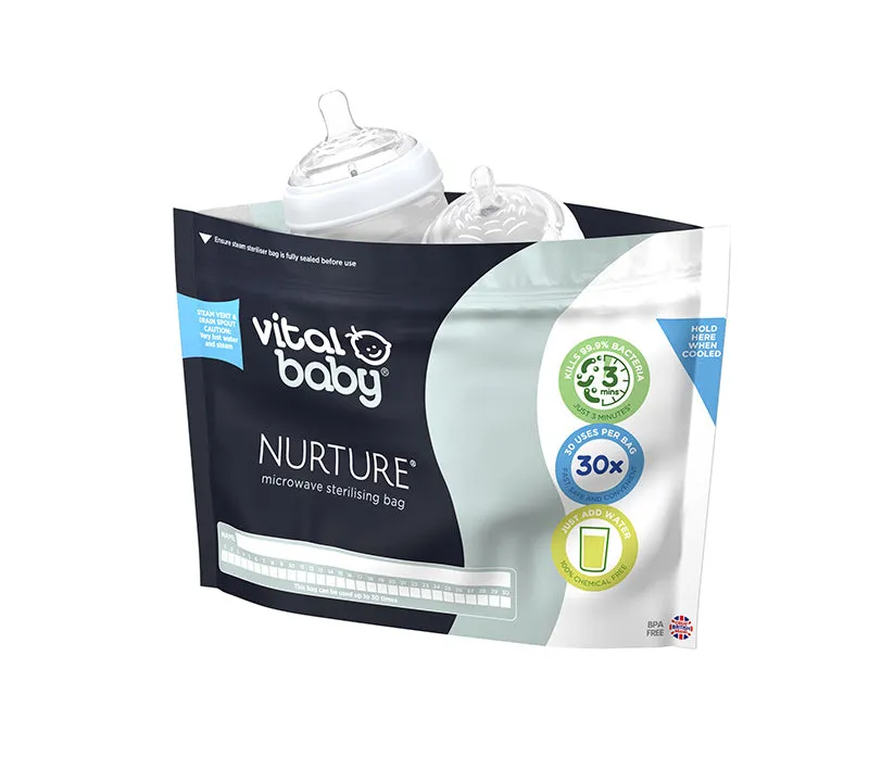 Vital Baby NURTURE Microwave Sterilising Bags 5Pk