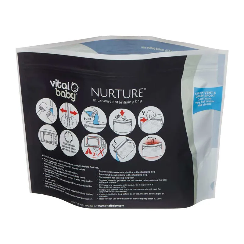 Vital Baby NURTURE Microwave Sterilising Bags 5Pk